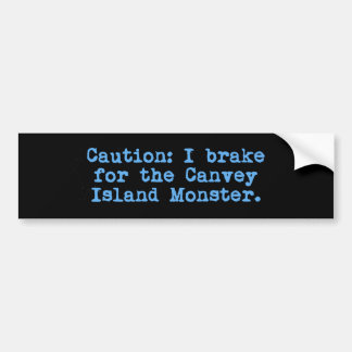 Vorsicht, ich halte für das Canvey Island Monster Autoaufkleber