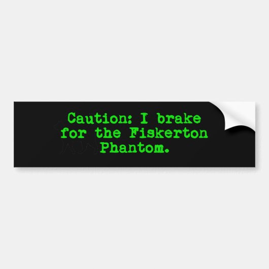 Vorsicht, ich halte für das Fiskerton-Phantom-Fell Autoaufkleber (Vorne)