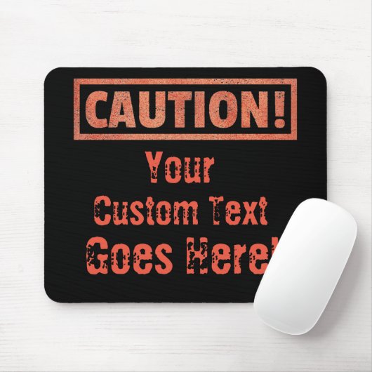 Vorsicht - Ihr eigener Text kommt hier! Mousepad (Mit Mouse)