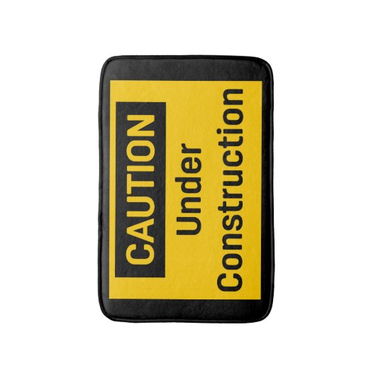 VORSICHT im Bau Badematte (Vorderseite Vertikal)