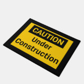 Vorsicht im Bau Fußmatte (Schrägansicht)