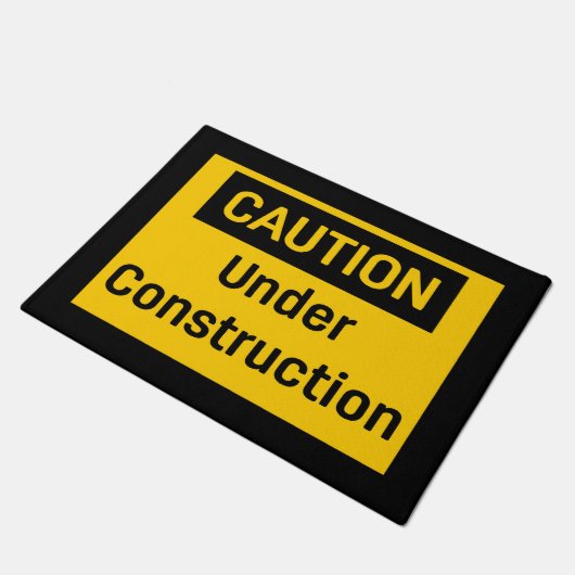 Vorsicht im Bau Fußmatte (Schrägansicht)