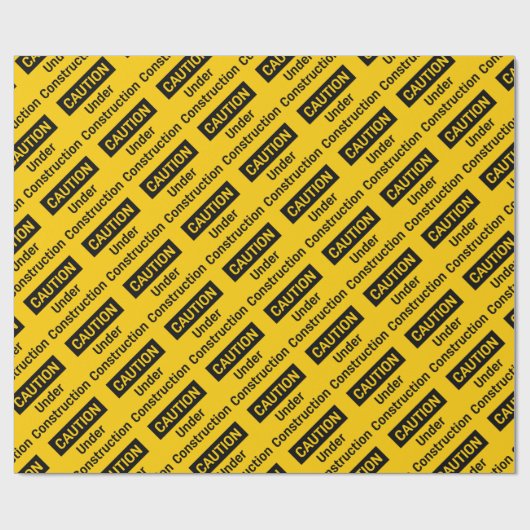 VORSICHT im Bau Geschenkpapier (Flach)