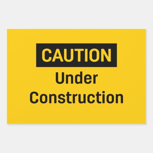 VORSICHT IM BAU GESCHENKPAPIER SET (Vorderseite 2)