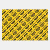 VORSICHT IM BAU GESCHENKPAPIER SET (Vorderseite)