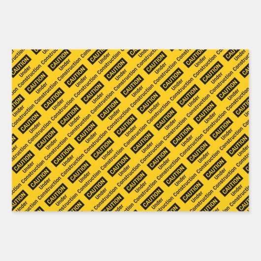 VORSICHT IM BAU GESCHENKPAPIER SET (Vorderseite)