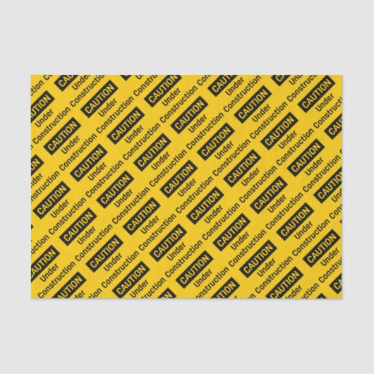 VORSICHT im Bau Seidenpapier (Vorderseite)