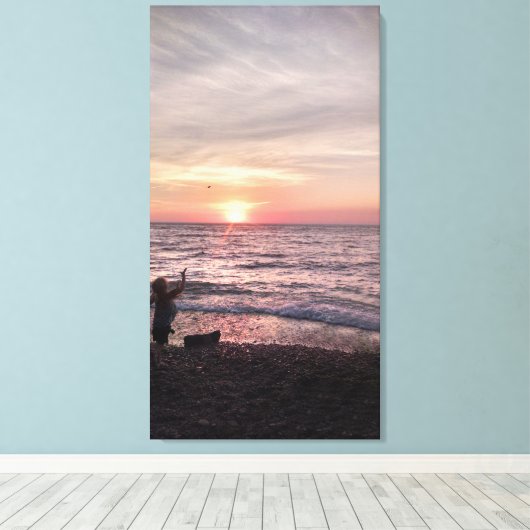 Vorsicht ist geboten. leinwanddruck (Insitu (Holzboden))