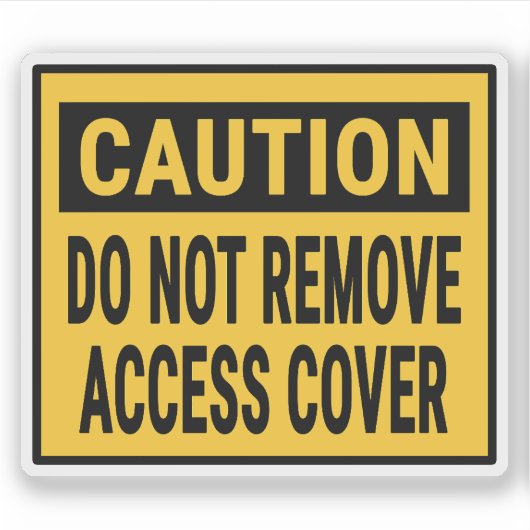 Vorsicht ist nicht geboten aufkleber (Vorderseite)