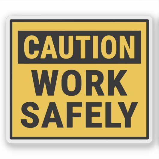 Vorsicht ist sicher aufkleber (Vorderseite)