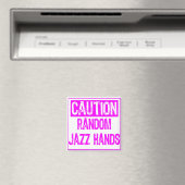 Vorsicht - Jazz Hände Lila Magnet (In Situ (Geschirrspüler))