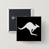 Vorsicht Kangaroo Button (Vorne & Hinten)