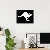 Vorsicht Kangaroo Poster (Heimbüro)
