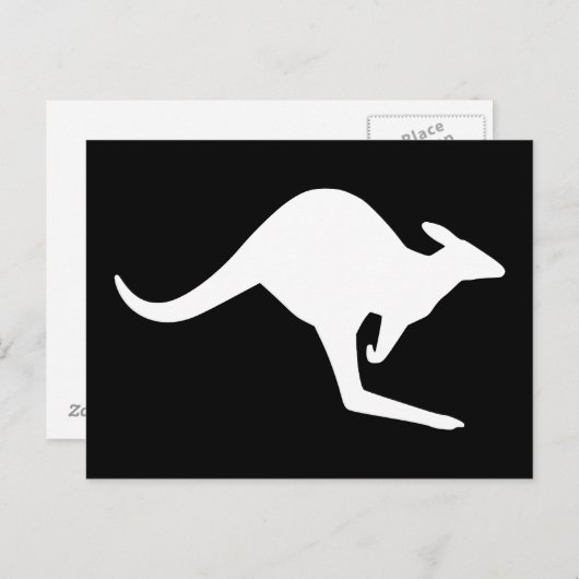Vorsicht Kangaroo Postkarte (Vorne/Hinten)
