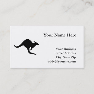 Vorsicht Kangaroo Visitenkarte