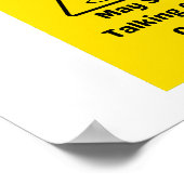 Vorsicht: Kann beginnen über Kaffee zu sprechen Poster (Ecke)