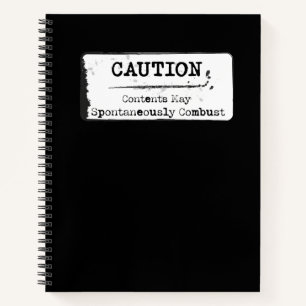 Vorsicht: Kann spontan Combust-Notebook Notizblock