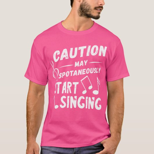 Vorsicht kann spontan Opera Singer Opera Vocal T-Shirt (Vorderseite)