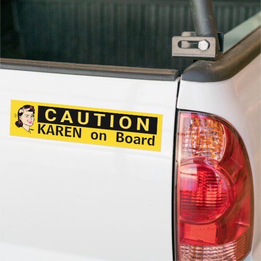 VORSICHT Karen auf Board Fun Wink Autoaufkleber (Auf Lkw)