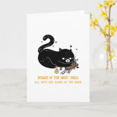 Vorsicht, Kind, alle Katzen sind schwarz Karte (Gelbe Blume)