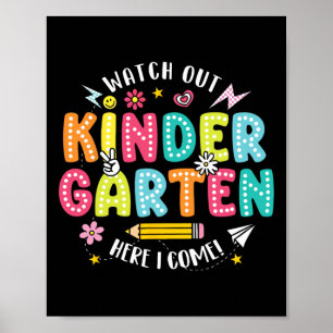 Vorsicht Kindergarten Ich komme Kindergarten Lehre Poster
