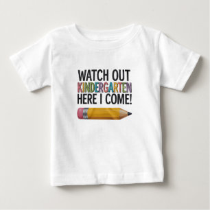 Vorsicht Kindergarten, ich komme zurück zur Schule Baby T-shirt