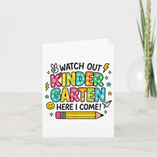 Vorsicht Kindergarten Ich Komme Zurück Zur Schule  Karte