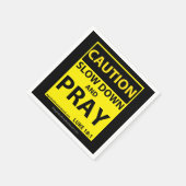 Vorsicht langsamer und beten serviette (Ecke)