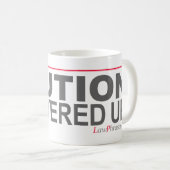 "VORSICHT LAWYERED OBEN" -- KAFFEETASSE (VorderseiteRechts)