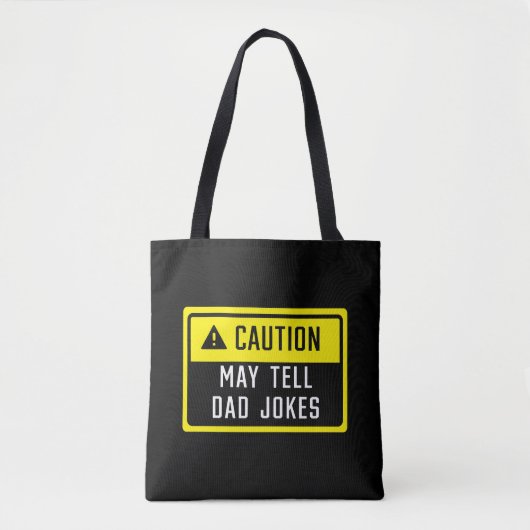 Vorsicht Mat Tell Vater Jokes-Zeichen Tasche (Vorderseite)