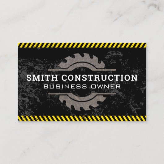 Vorsicht | Metallsäge | Bau Visitenkarte (Vorderseite)