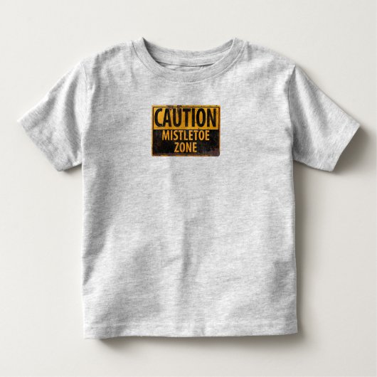Vorsicht Mistletoe Zone Weihnachts Kiss Gefahr Zei Kleinkind T-shirt (Vorderseite)