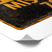 Vorsicht Mistletoe Zone Weihnachts Küssen Zeichen Poster (Ecke)