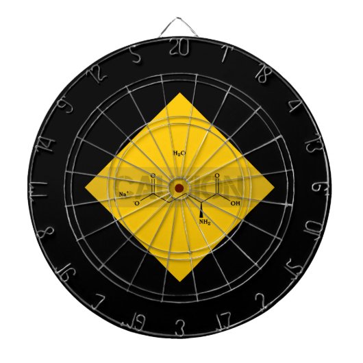 Vorsicht: Monoatriumglutamat Dartscheibe (vorne)
