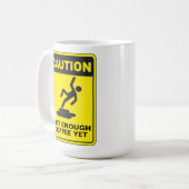 Vorsicht nicht genug Getränke individuell anpassba Kaffeetasse (Vorderseite Links)