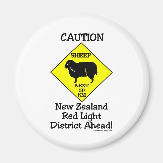 Vorsicht NZ Rotlichtbezirk Magnet (Vorne)