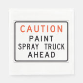 Vorsicht, Paint Spray Truck voran Serviette (Vorderseite)