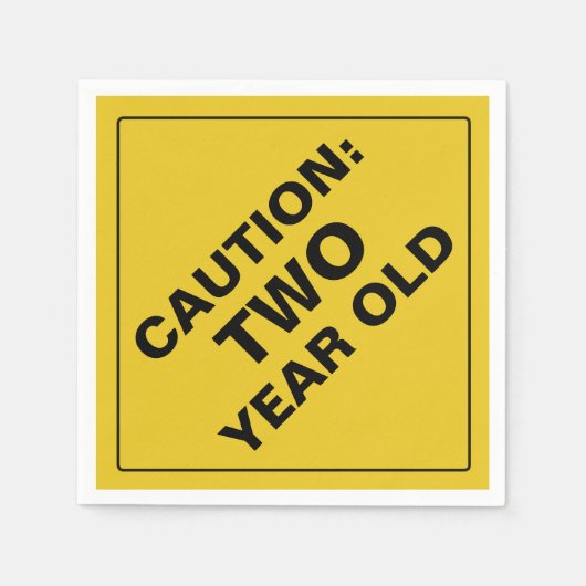 VORSICHT: Papier Napkins Serviette (Vorderseite)