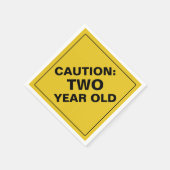 VORSICHT: Papier Napkins Serviette (Ecke)