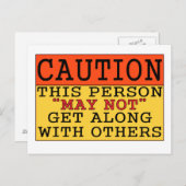 Vorsicht Postkarte (Vorne/Hinten)