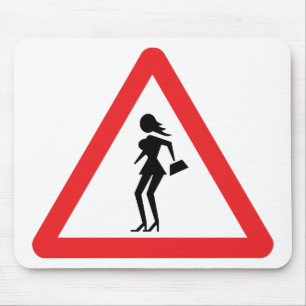 Vorsicht-Prostituiert-Straßen-Verkehrszeichen Mousepad