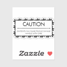 Vorsicht: Psychische Schäden Aufkleber