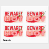 Vorsicht Rechteckiger Aufkleber (Blatt)