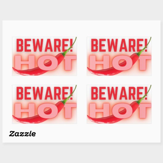 Vorsicht Rechteckiger Aufkleber (Blatt)