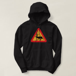 Vorsicht: Rentier Schwedisches Verkehrszeichen Hoodie
