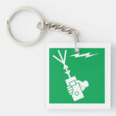 Vorsicht Schlüsselanhänger der Stromsignatur (Vorderseite)