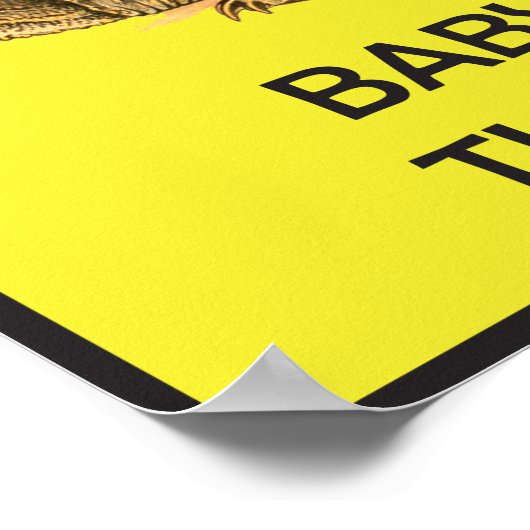 Vorsicht Schnappschuss Schildkröte Crossing Poster (Ecke)