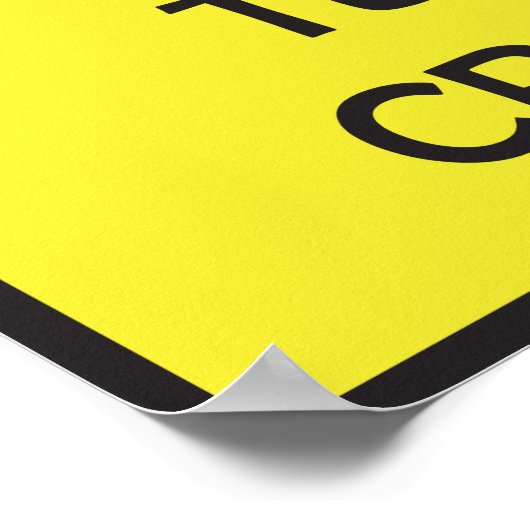 Vorsicht Schnappschuss Schildkröte Crossing Poster (Ecke)