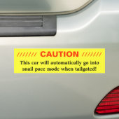 VORSICHT - Schneckeschritt Autoaufkleber (Auf Auto)