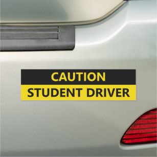 Vorsicht Schüler Treiber gelb schwarzer Text Auto Magnet